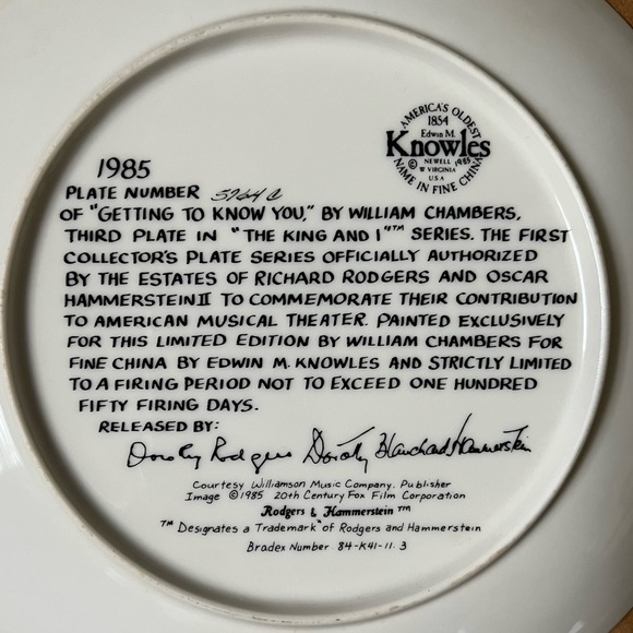 3 for $8 Getting to Know You Plate “The King and I” collection - Picture 3 of 4